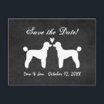 Standaard Poedels Chalkboard Bruiloft Save the Dat Aankondigingskaart<br><div class="desc"></div>