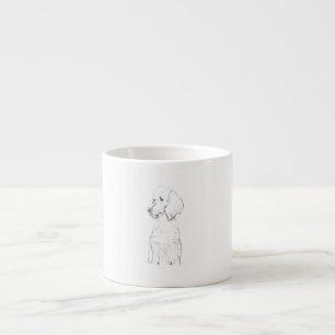 Standaard Poodle Honden Illustratie  Espresso Kop