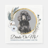 Standaard Poodle Huwelijks Servetten Met Honden Fo (Voorkant)