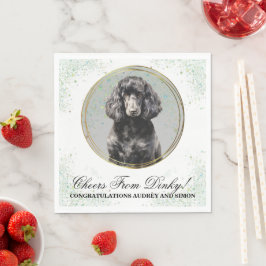 Standaard Poodle Huwelijksservetten Met Honden Fot Servet