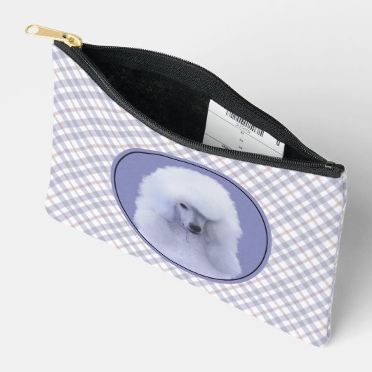 Standaard Poodle Schilderij Wit Originele Hond Kun Etui (Open)