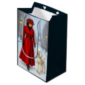 Standaard Poodle Vakantie Medium Cadeauzakje (Voorkant Gekanteld)