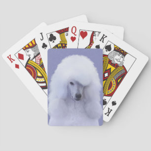 Standaard Poodle Wit Schilderij - Originele Honden Pokerkaarten