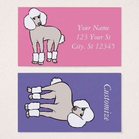 Standaard porseleindeeg Thunder_Cove Visitekaartje (Voorkant /achterkant)