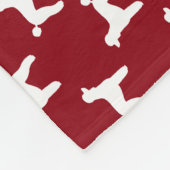 Standaard portaalsilhouettes Patroon Rood en Wit Fleece Deken (Hoek)