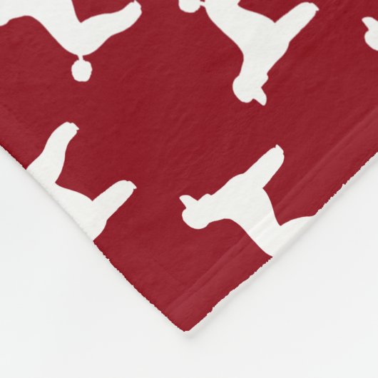 Standaard portaalsilhouettes Patroon Rood en Wit Fleece Deken (Hoek)