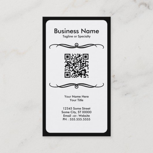 standaard QR-code Visitekaartje (Voorkant)