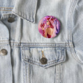 Standaard, ronde Button mooie fantasievrouw (In situ)