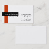 Standaard rood zwart wit Visitekaartje (Voorkant / Achterkant)