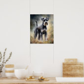 Standaard Schnauzer Dog Art Print Poster (Keuken)