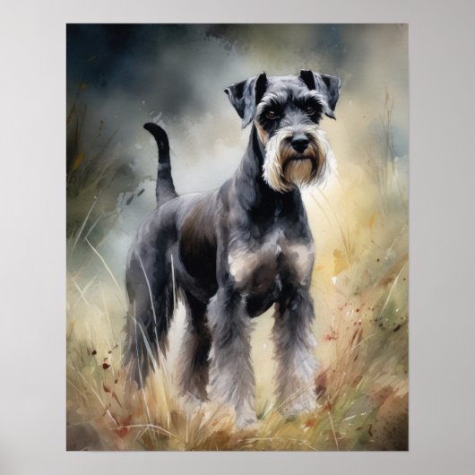 Standaard Schnauzer Dog Art Print Poster (Voorkant)