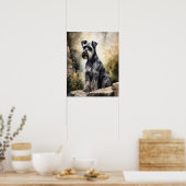 Standaard Schnauzer Dog Art Print Poster (Keuken)
