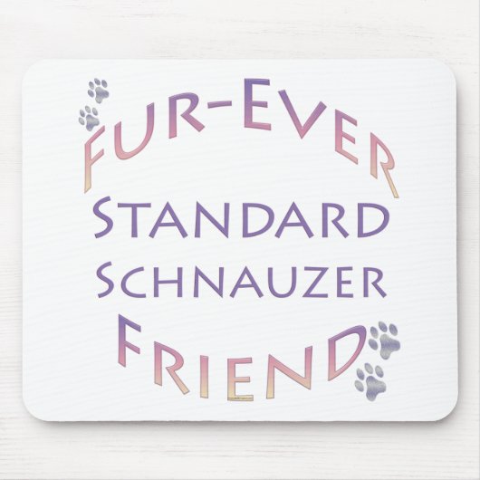 Standaard Schnauzer Furever Vriend Muismat (Voorkant)
