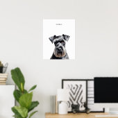 Standaard Schnauzer gepersonaliseerde print (Thuiskantoor)