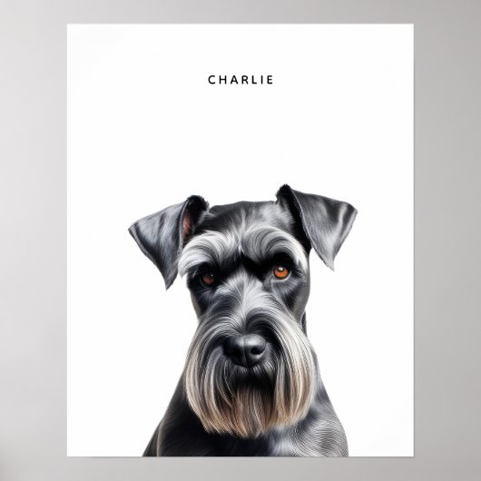 Standaard Schnauzer gepersonaliseerde print (Voorkant)