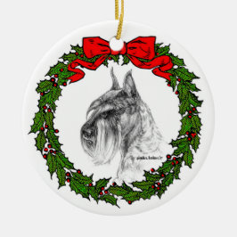 Standaard Schnauzer kunst van Glenda S. Harlan Keramisch Ornament