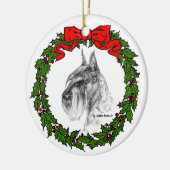 Standaard Schnauzer kunst van Glenda S. Harlan Keramisch Ornament (Links)