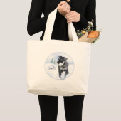 Standaard Schnauzer Noel Grote Tote Bag (Voorkant (product))