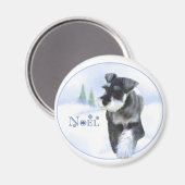 Standaard Schnauzer Noel Magneet (Voorkant / Achterkant)