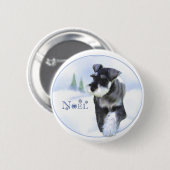 Standaard Schnauzer Noel Ronde Button 5,7 Cm (Voorkant /achterkant)