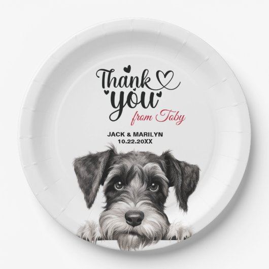 Standaard Schnauzer Papieren Bordje (Voorkant)