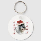 Standaard Schnauzer Santa Paws Sleutelhanger (Achterkant)