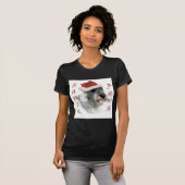 Standaard Schnauzer Santa Paws T-shirt (Voorkant volledig)
