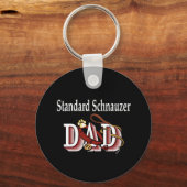 standaard schnauzer vader sleutelhanger (Voorkant)