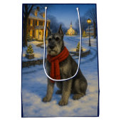 Standaard Schnauzer Vakantie Medium Cadeauzakje (Achterkant)