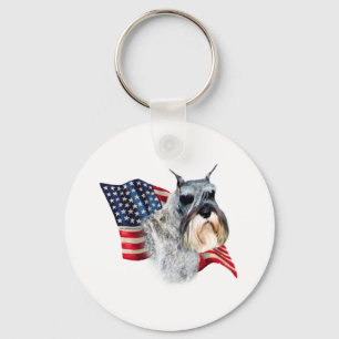 Standaard Schnauzer-vlag Sleutelhanger