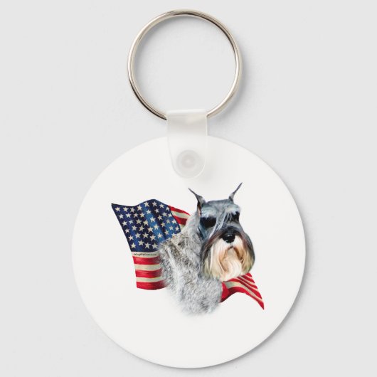 Standaard Schnauzer-vlag Sleutelhanger (Voorkant)