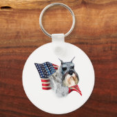 Standaard Schnauzer-vlag Sleutelhanger (Voorkant)