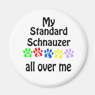 Standaard Schnauzer wandelingen ontwerp Magneet