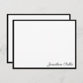 Standaard scripttekst Elegant monogram Sjabloon (Voorkant / Achterkant)