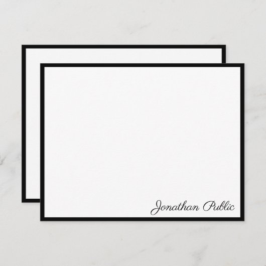 Standaard scripttekst Elegant monogram Sjabloon (Voorkant / Achterkant)