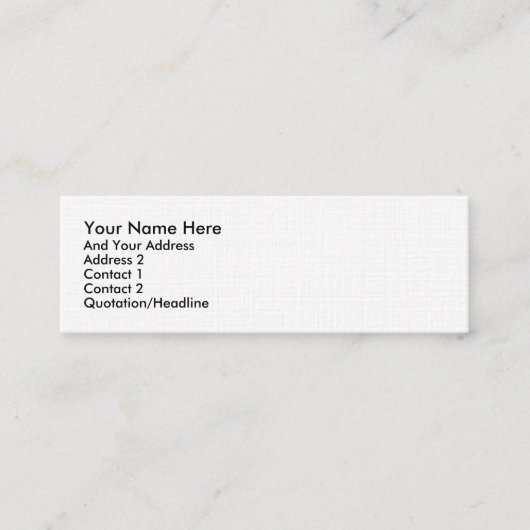 Standaard Skinny Card Mini Visitekaartje (Voorkant)
