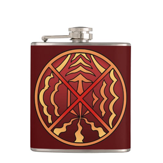 Standaard Spirituele standaard tekenfilm Heupfles (Voorkant)