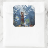 Standaard Stones II Vierkante Sticker (Tas)