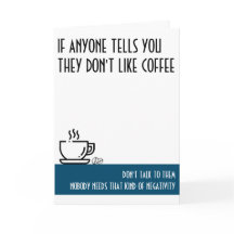 Standaard Tealkaart voor koffieliefhebbers