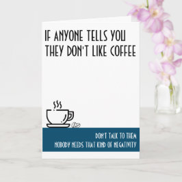 Standaard Tealkaart voor koffieliefhebbers Kaart