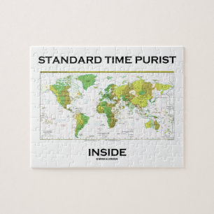 Standaard Time Purist Inside (Time Zones Wereldkaa Legpuzzel