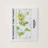 Standaard Time Purist Inside (Time Zones Wereldkaa Legpuzzel (Verticaal)