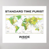 Standaard Time Purist Inside (Time Zones Wereldkaa Poster (Voorkant)
