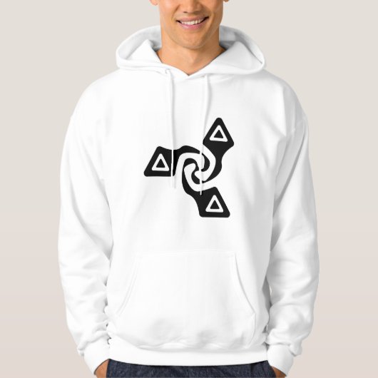 Standaard tri-pijlen (zwart) hoodie (Voorkant)