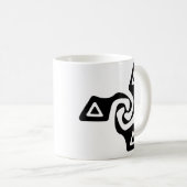 Standaard tri-pijlen (zwart) koffiemok (Voorkant rechts)