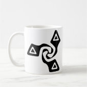 Standaard tri-pijlen (zwart) koffiemok (Links)