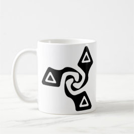 Standaard tri-pijlen (zwart) koffiemok