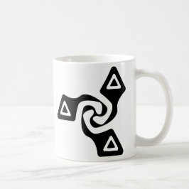Standaard tri-pijlen (zwart) koffiemok