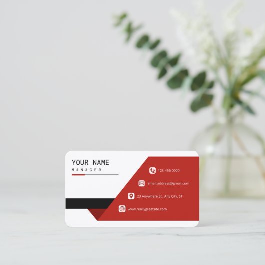 Standaard Visitekaartje (Staand voorkant)