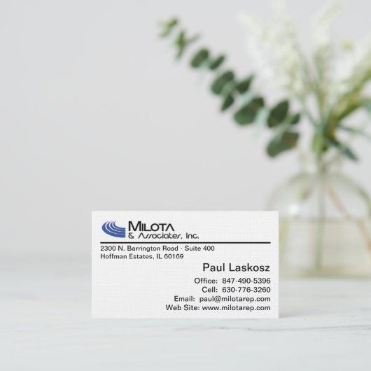 Standaard Visitekaartje (Staand voorkant)